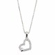 Cadena y colgante corazón con zirconias Cadena y colgante corazón con zirconias