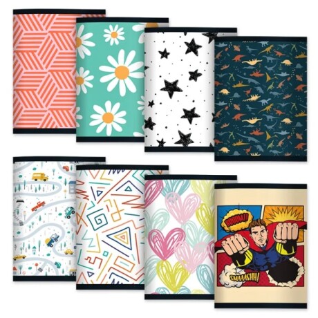 Cuaderno Campus Engrampado 96 Hojas Liso Flores