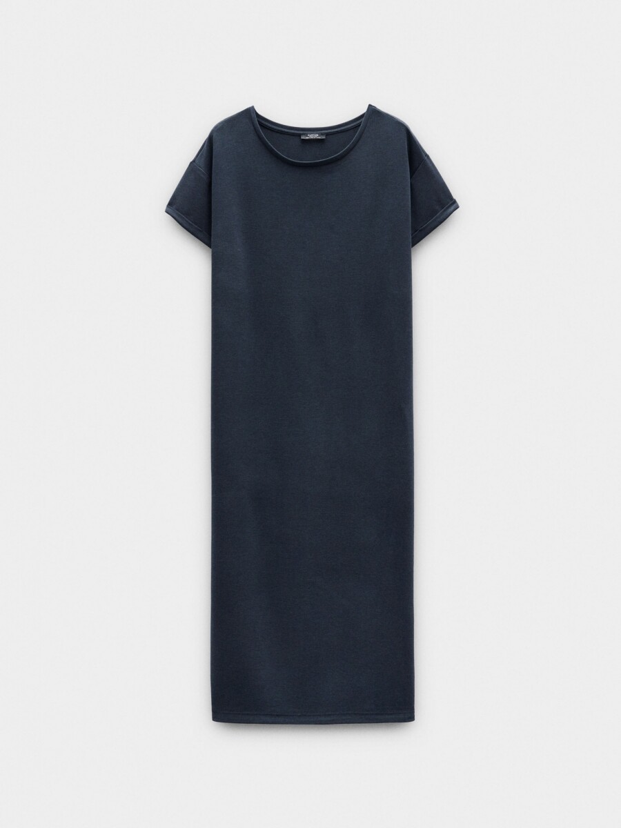 Vestido Midi Liso negro