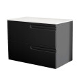 MUEBLE DE BAÑO ECONIC 80 CM NEGRO MATE CON ENCIMERA Mueble De Baño Econic 80 Cm Negro Mate Con Encimera