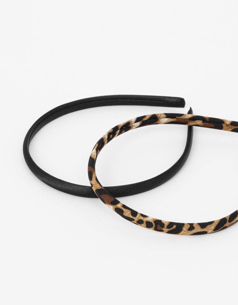 Vinchas Sets Acrilico Set De Mix Vinchas Animal Print - Combinacion Bicolor