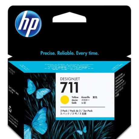 HP CZ136A 711 3PACK YELLOW 29ML T120/T520/T530/T130 UK Hp Cz136a 711 3pack Yellow 29ml T120/t520/t530/t130 Uk