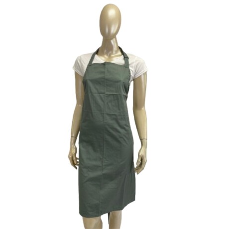 Delantal básico con peto y ajustes Verde oliva