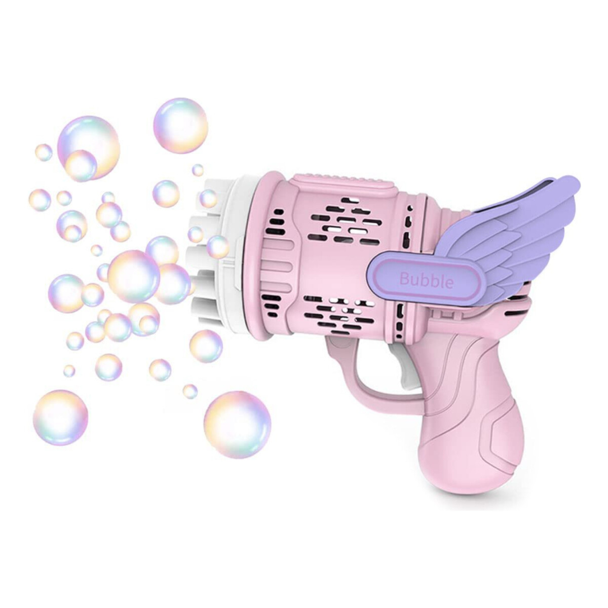 Ametralladora Pistola Burbujas Electrica Angel Burbujero - Variante Color Rosa 