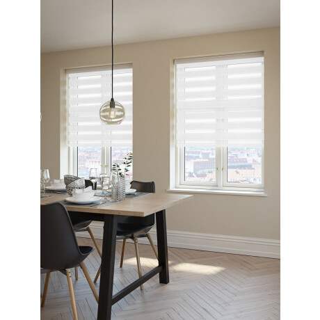 Cortina Enrollable Doble Alsten 120X250Cm Blanco