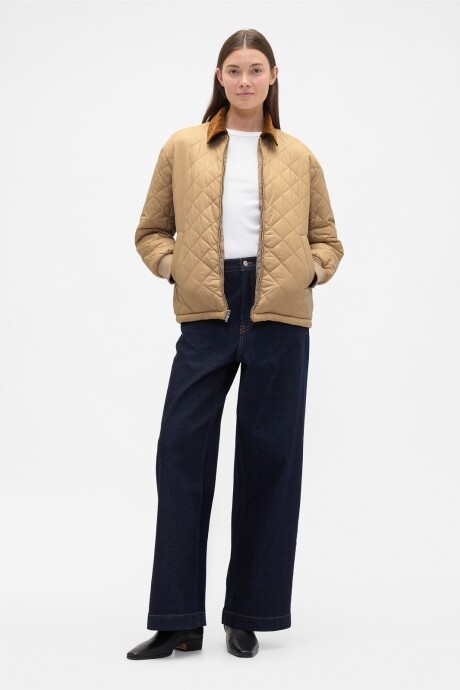 Campera Quilted Puffer Mujer Golden Khaki 868