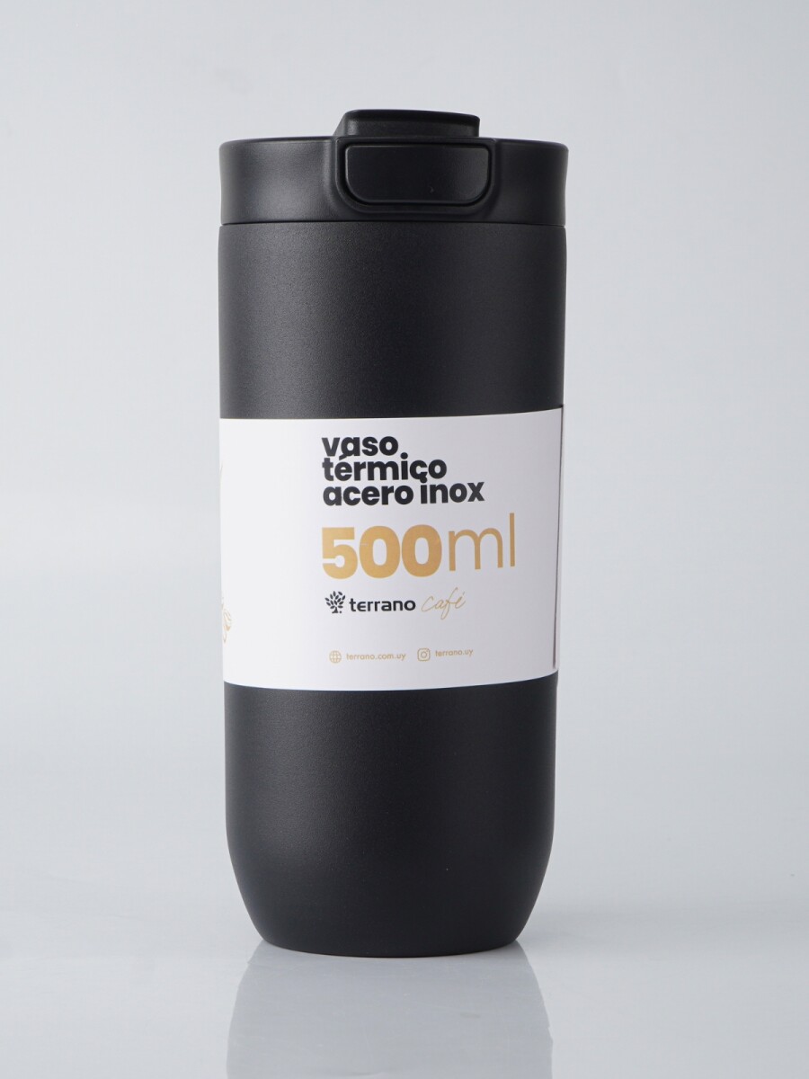 Vaso Térmico Push&Drink 500mL. - Negro 