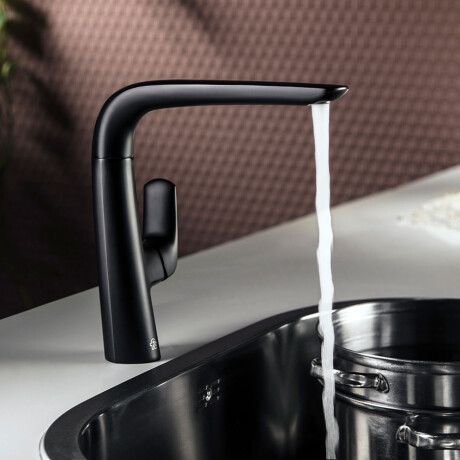 GRIFERIA DE MESADA COCINA MONOCOMANDO NEGRO MATE EPUYEN FV Acher Ceramicas