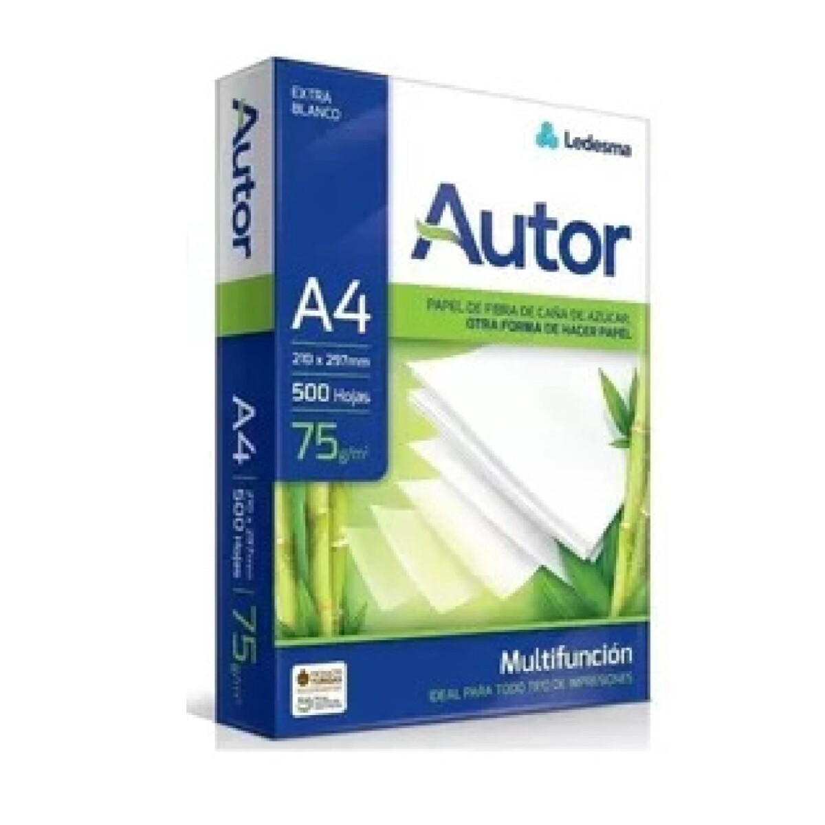 Papel Fotocopia A4 Autor 75 G 500H. 