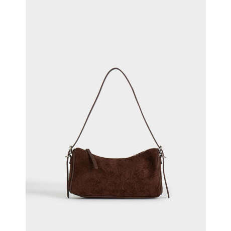 Bandolera Suede Chocolate Marron Chocolate