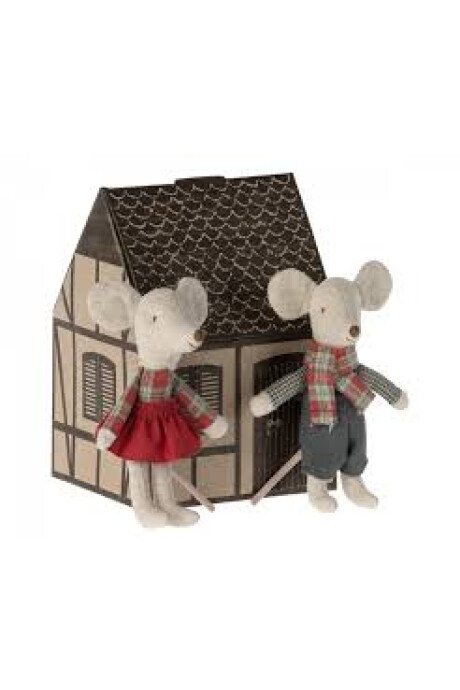 CASA DE CARTON MINI CON DOS RATONES CASA DE CARTON MINI CON DOS RATONES