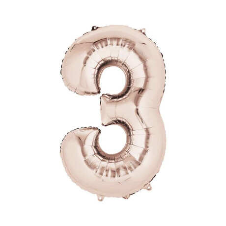 Globo Nº 3 Oro Rosa 75 cm Sc