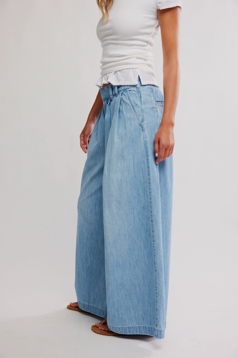 PANTALON WIDE SCOUT Celeste
