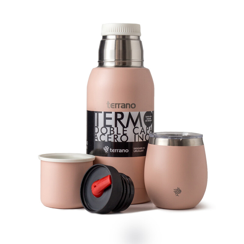 Kit Matero Acero Inox Rosa