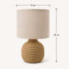 Lampara de Porcelana y Sisal 34x19cm Lampara de Porcelana y Sisal 34x19cm