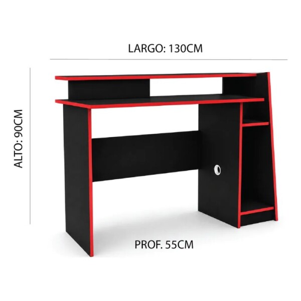 ESCRITORIO GAMER EVOLUTION - NEGRO Y ROJO ESCRITORIO GAMER EVOLUTION - NEGRO Y ROJO