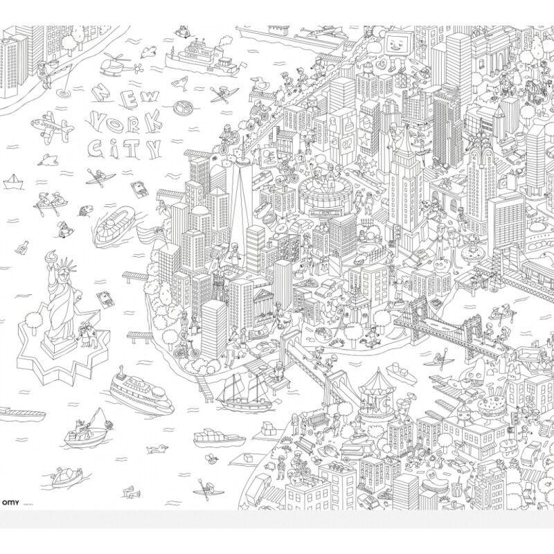 COLO Poster Para Colorear Xxl Marca Omy New York