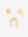 Prendedor Strass Set De Prendedores - Dorado Oro Amarillo