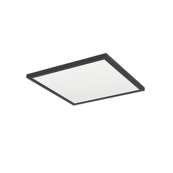 Plafón negro LED cuad. 17,6W blanco dinám. 39x39cm EG3619