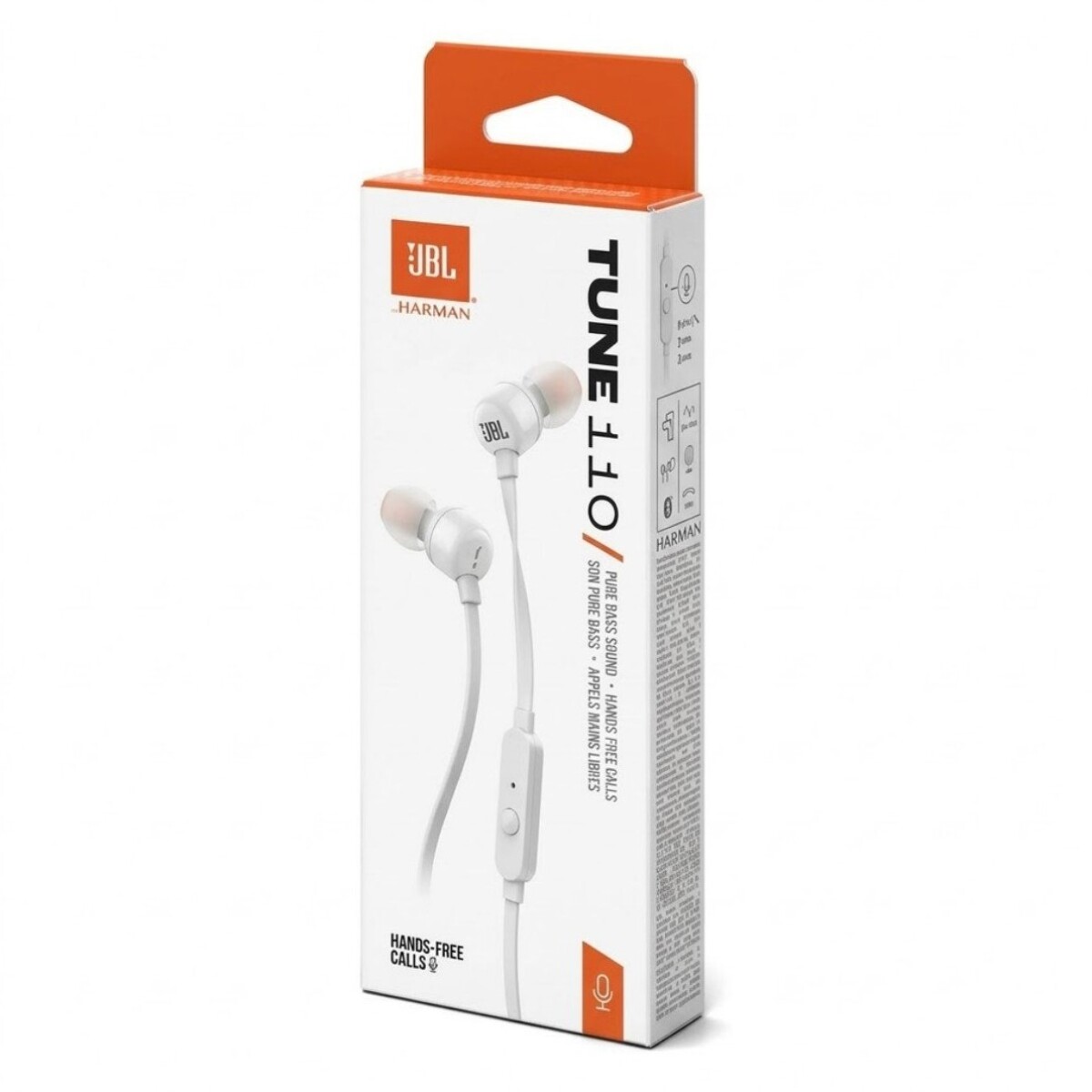 MANOS LIBRES T110 - 3.5MM - BLANCO JBLT110WHTAME - JBL 