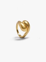 Anillo Cruzado Redondeado dorado