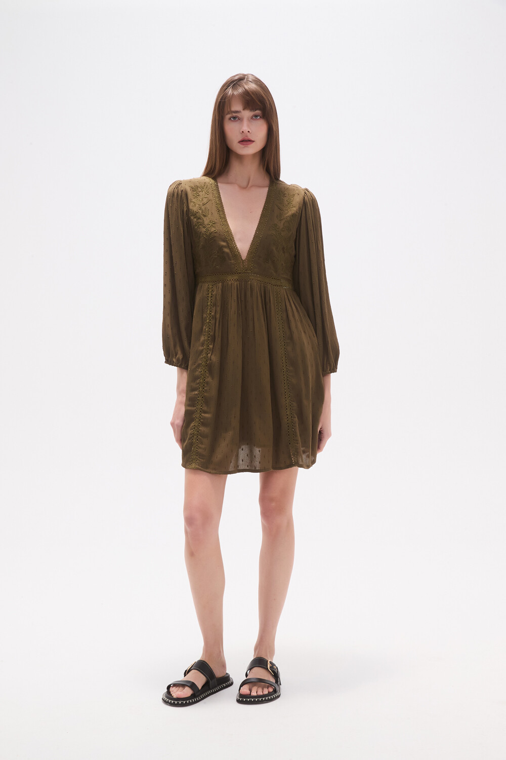 Vestido Bothei Verde Oliva Oscuro