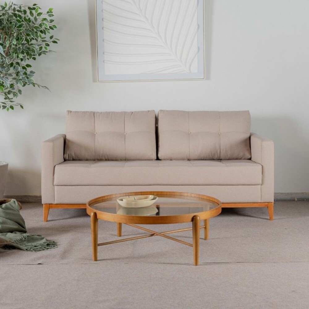 Sofá Torino / Beige 3 cuerpos