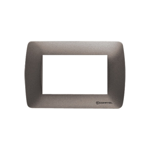 Plaqueta p/3 módulos gris metalizado - Loft C56968