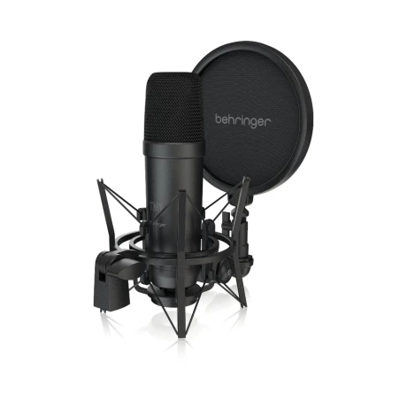MICROFONO BEHRINGER TM1 DARK EDITION CON ANTIPOP, CABLE Y FUNDA MICROFONO BEHRINGER TM1 DARK EDITION CON ANTIPOP, CABLE Y FUNDA