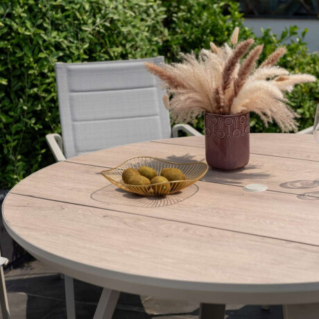 Mesa redonda de Patio Diametro 141cm Urbanite Beige