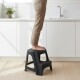 Banqueta 2 escalones soporta 100 kg NEGRO