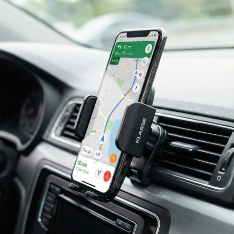 Soporte de celular para Auto Klasse | Fijación firme en ventilación | Color negro Soporte de celular para Auto Klasse | Fijación firme en ventilación | Color negro