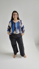 Blusa botánica Azul