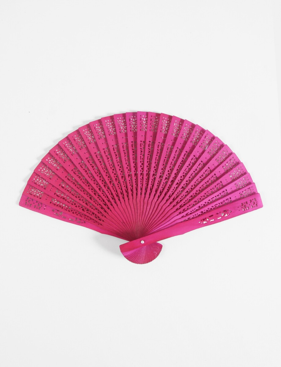 Abanico Madera - fucsia 