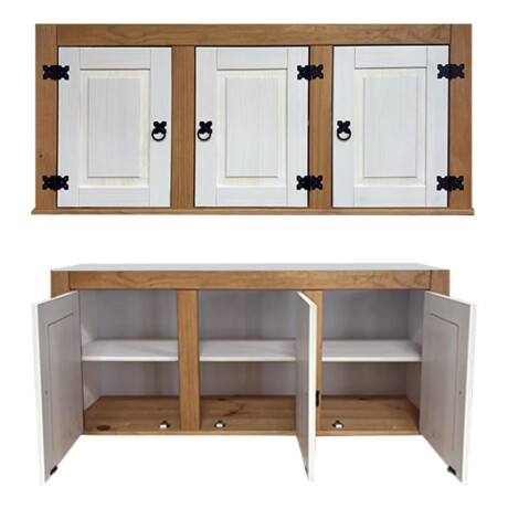 AÉREO 3 PUERTAS ALACENA EN MADERA MACIZA AÉREO 3 PUERTAS ALACENA EN MADERA MACIZA