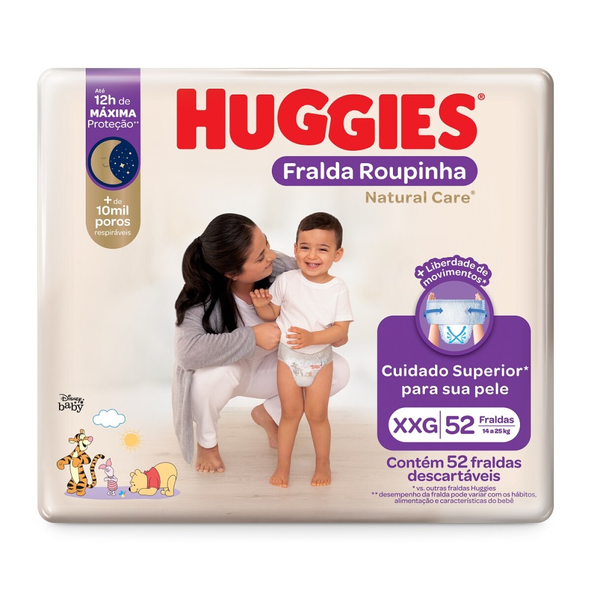 Pañales Huggies Natural Care Pants Talle Xxg 52 Uds. 
