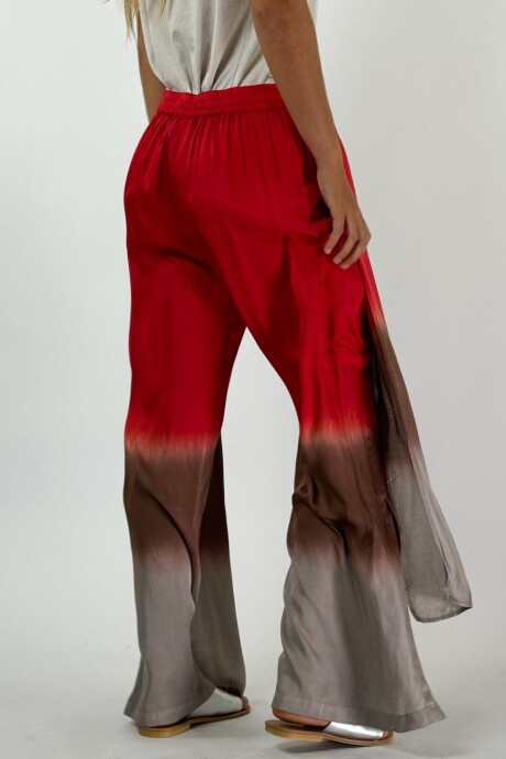 PANTALON ESPINO Chocolate Y Rojo