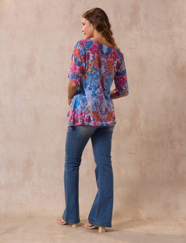 Blusa Brillos MULTI/AZUL