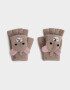 Guantes Infantiles Guantes Tejidos Mitones - Marron Beige