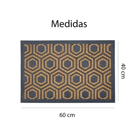 Alfombra Puerta Entrada Felpudo Coco Goma 40X60 Hexagono
