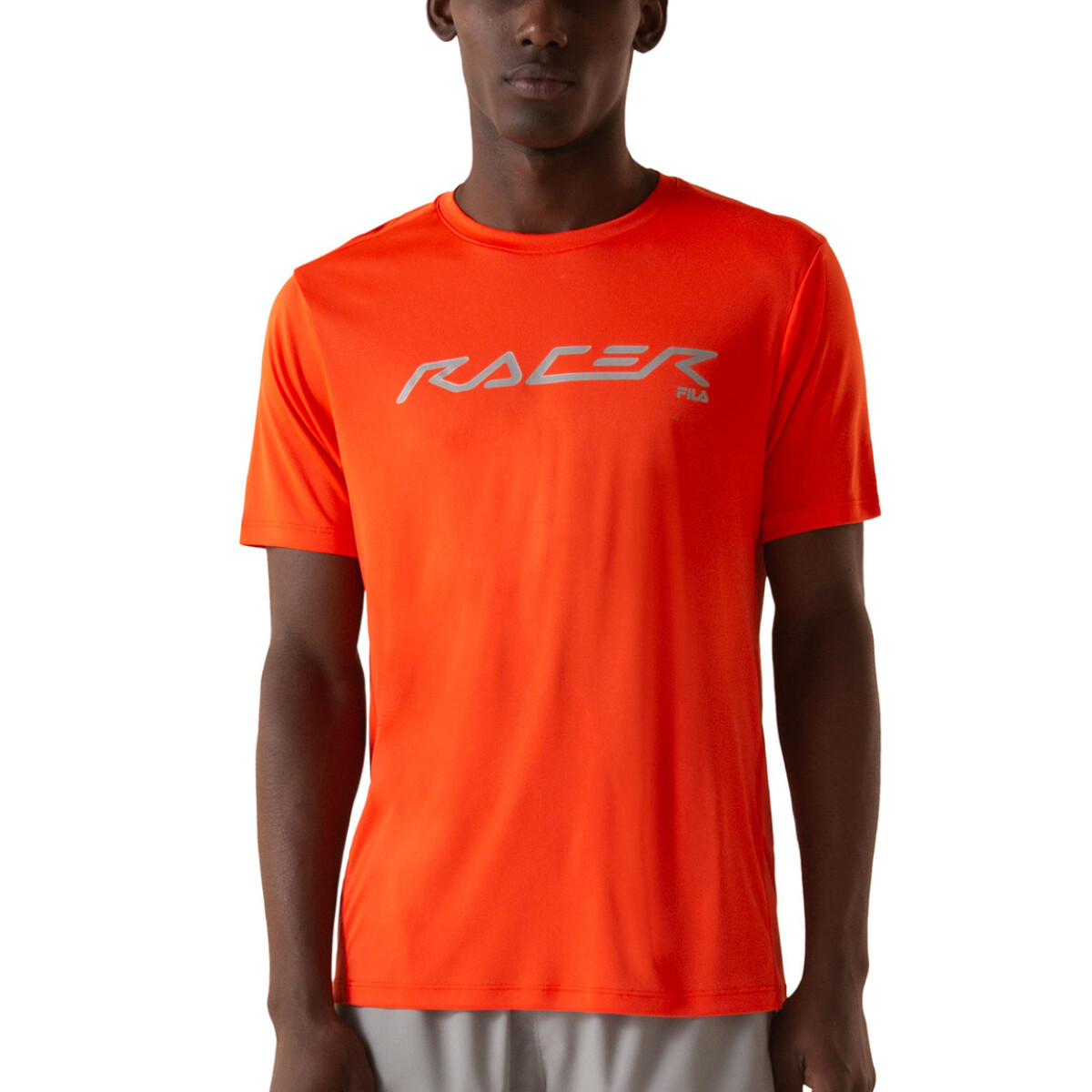 FILA Reflective core run Remera manga corta running para hombre - Naranja - Naranja 