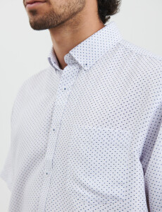 012542 CAMISA HARRINGTON LABEL Blanco/azul Osc