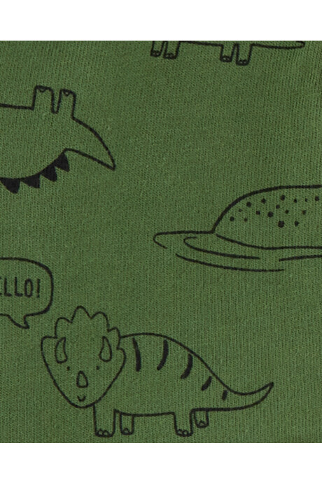 Set tres piezas de algodón, campera, pantalón y body, diseño dino Set tres piezas de algodón, campera, pantalón y body, diseño dino