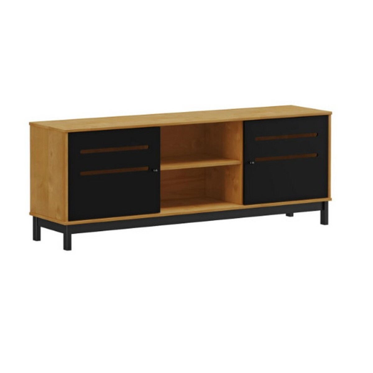 RACK MADRID 2 PUERTAS ROBLE / NEGRO 