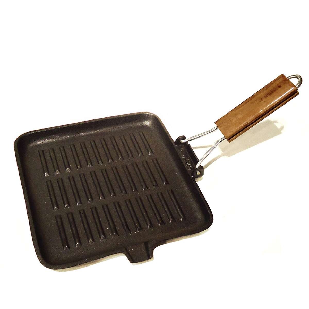Plancha Grill Cuadrada C/ Mango - Madera Hierro. 24X24Cm 