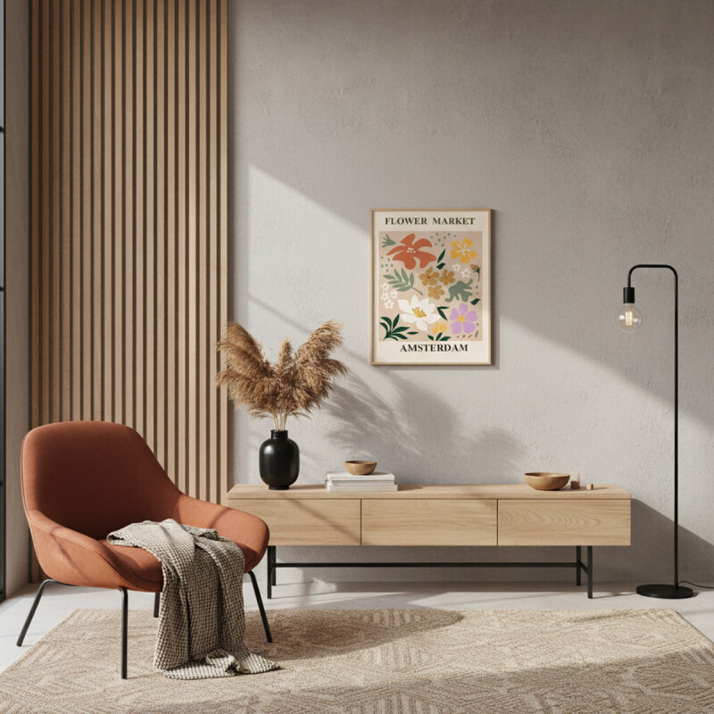 CUADRO 40x50cm MARCO FLOWER MARKET AMSTERDAM CUADRO 40x50cm MARCO FLOWER MARKET AMSTERDAM