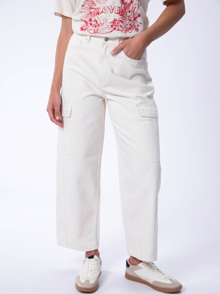 Pantalón cargo crudo Crudo