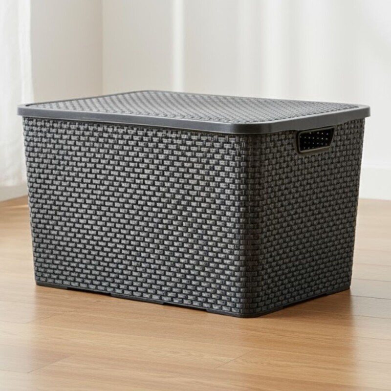 Caja ratán 40 lts NEGRO