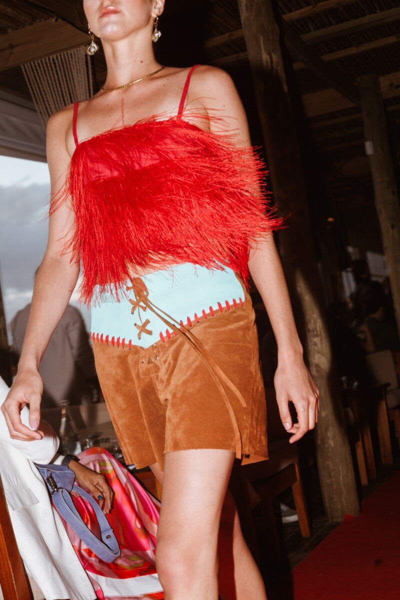 Raphia Top - Rojo 