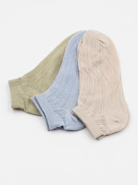 MEDIAS CONFORT PACK X 3 BEIGE